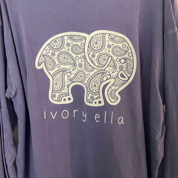 Lavender Long Sleeve Ivory Ella Shirt - Picture 1 of 3